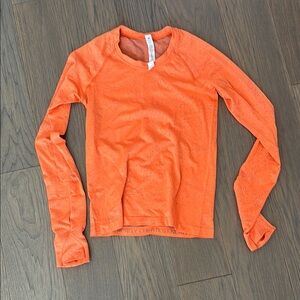 Orange Long Sleeve Lululemon Top